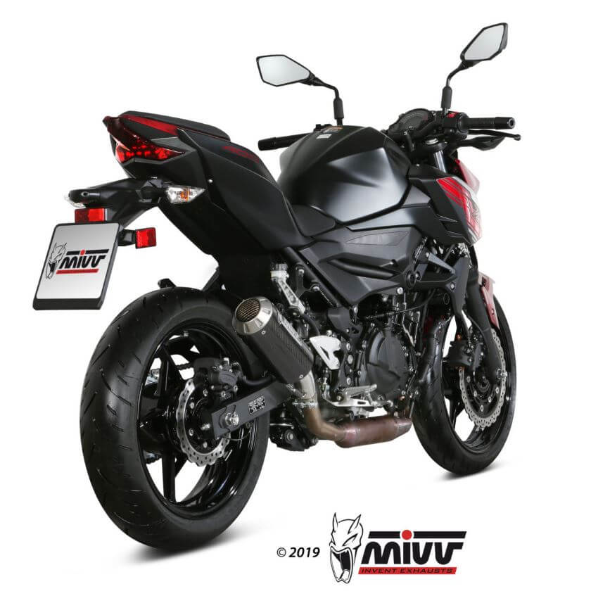 MIVV MK3 Carbon Slip-On Exhaust '18/'19-'23 Kawasaki Ninja 400/Z400