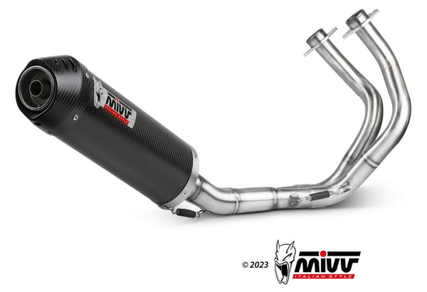 MIVV Oval Carbon Full System Exhaust '17-'23 Kawasaki Ninja 650/Z650