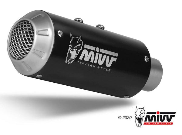 MIVV MK3 Black Stainless Steel Slip-On Exhaust '18-'20 Aprilia Tuono V4 1100