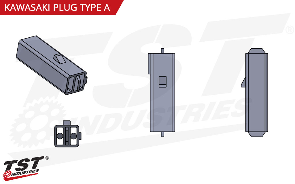 TST Industries Signal Plug Converter 2-to-2 for Kawasaki