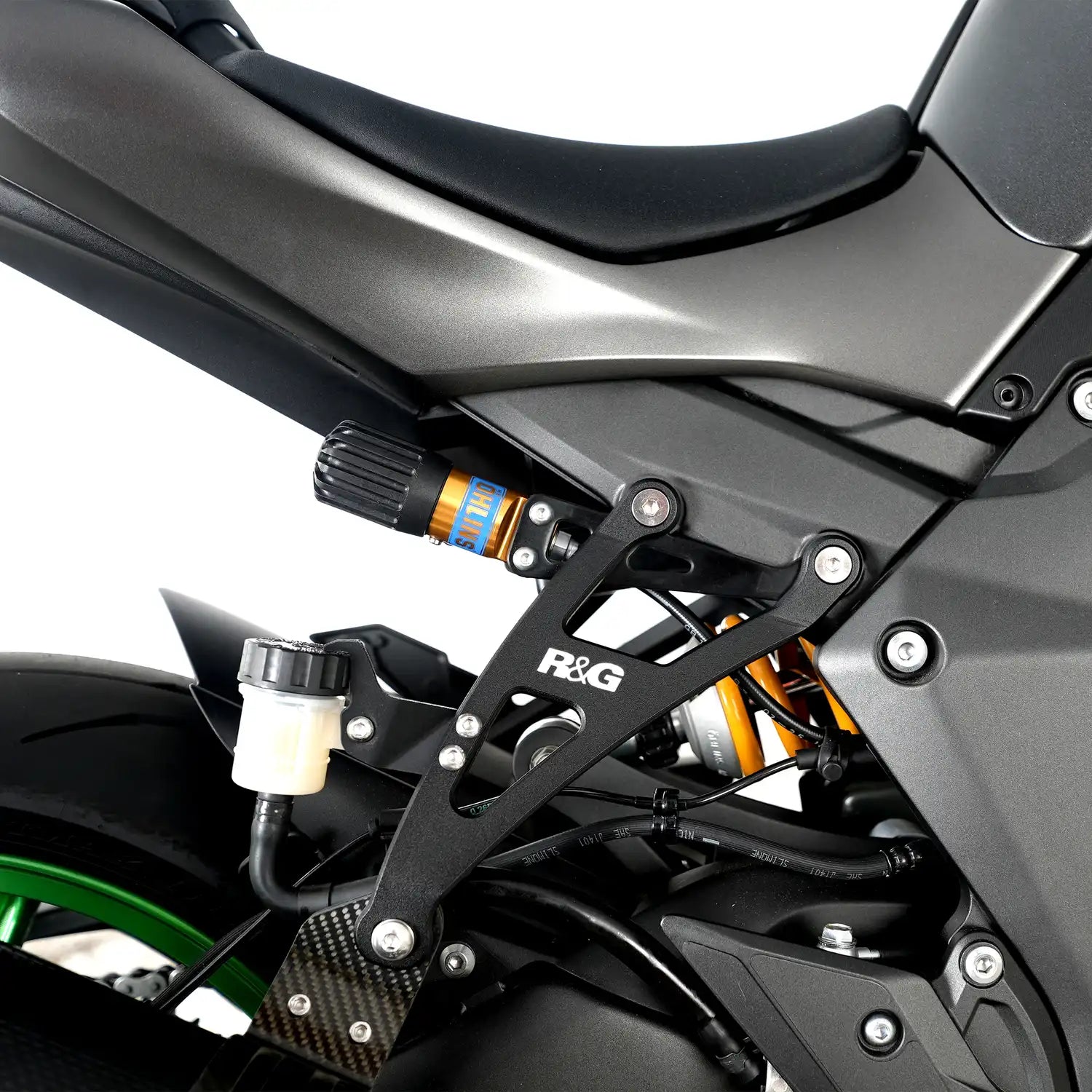 R&G Racing Exhaust Hanger Kit 26- Kawasaki Z1100/SE, 25-26 Ninja 1100SX (SE), 20-24 Ninja 1000SX