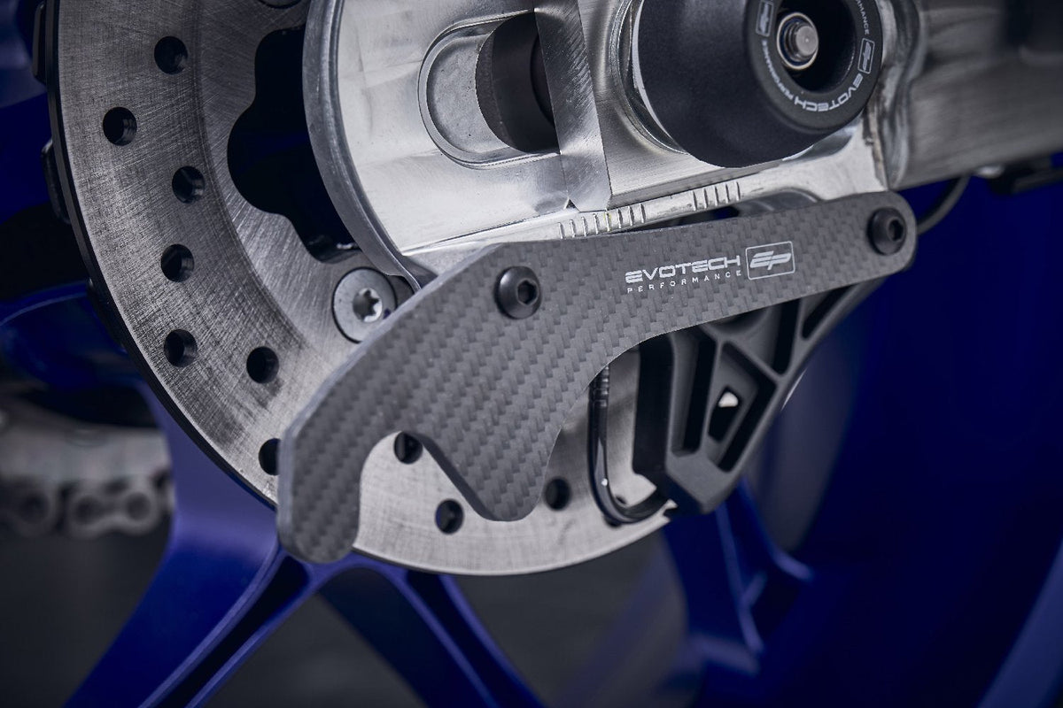Evotech Performance Carbon Fibre Paddock Stand Plates for 25-26 Yamaha YZF-R9