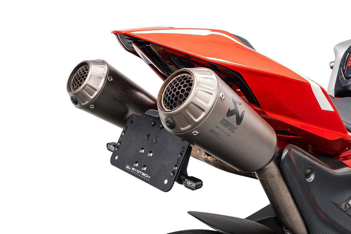 Evotech Performance Dynamic Tail Tidy 25-26 Ducati Panigale V4/S | Akrapovic Titanium Full Race Exhaust