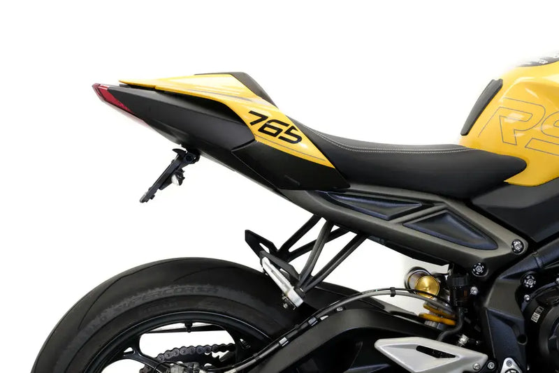 Evotech Performance Dynamic Tail Tidy w/Indicators  20-21 Triumph Daytona 765 Moto2, 20-25 Street Triple R/RS/S/Moto2