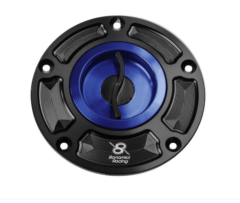 Bonamici Spin Locking Gas/Fuel Cap '07-'17 ZX-6R/ '06+ ZX-10R/ '07-'16 Z800 & Z1000 Blue