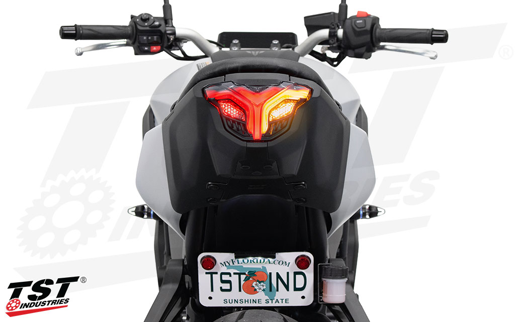 EP Bst TA.effects　MATT BLACK TST Industries LED Integrated Tail Light 25-26 Yamaha MT-07