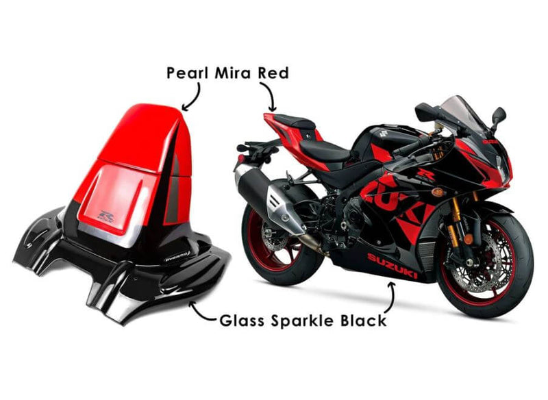 Pyramid Rear Tire Hugger '17-'23 Suzuki GSX-R 1000 | Pearl Mira Red/Glass Sparkle Black