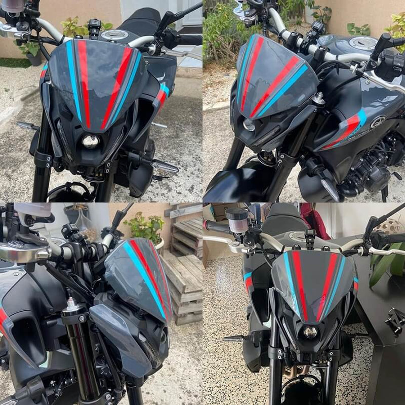Pyramid Fly Screen '21-'23 Yamaha MT-09 | Storm Fluo/Cyan Storm Colours