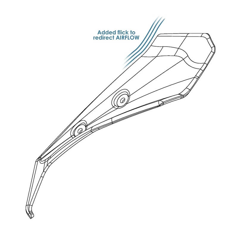 Pyramid Fly Screen '22-'23 Yamaha MT-10 | Cyan Storm Colours