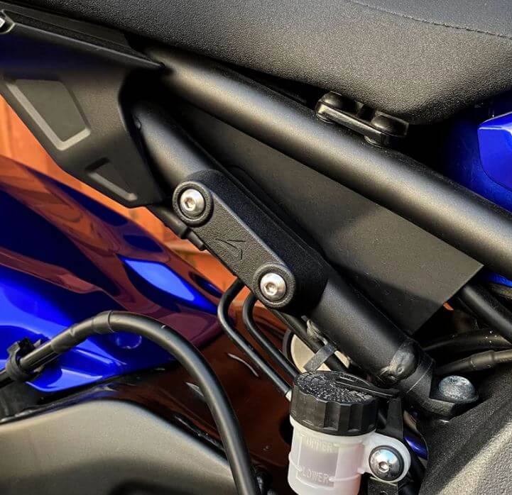 Pyramid Rear Peg Blanking Blocks '16-'23 Yamaha MT-10/SP | Matte Black