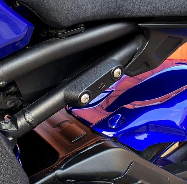 Pyramid Rear Peg Blanking Blocks '16-'23 Yamaha MT-10/SP | Matte Black