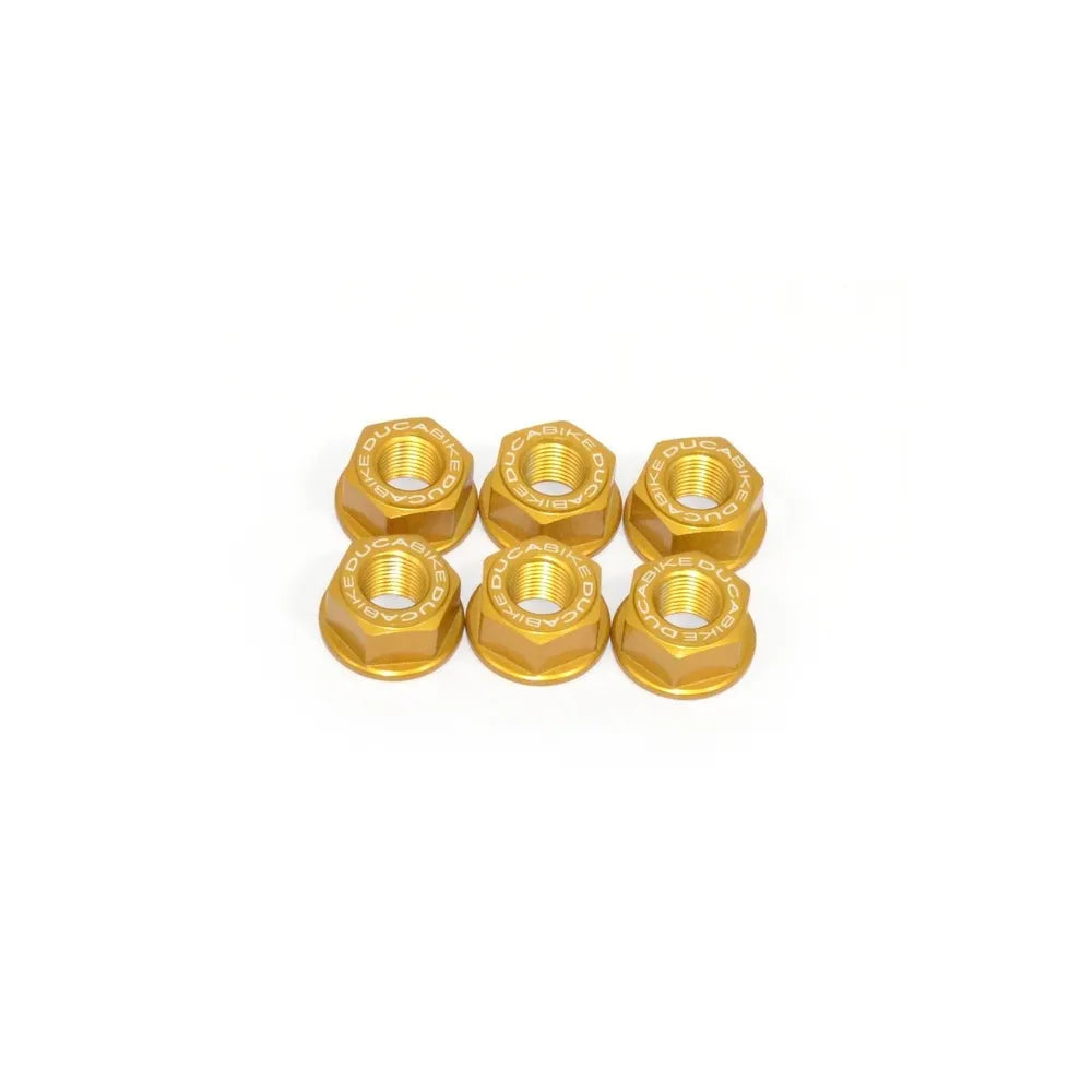 DBK Special Parts 6DSB01 rear sprocket carrier nuts set, gold