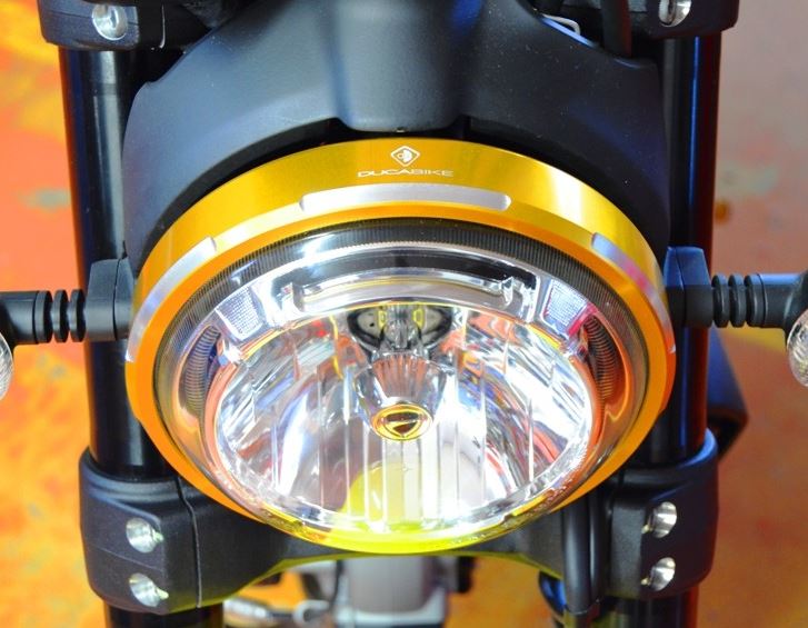 DucaBike CFSCRA01 Billet Aluminium Headlight Trim for Ducati Scrambler