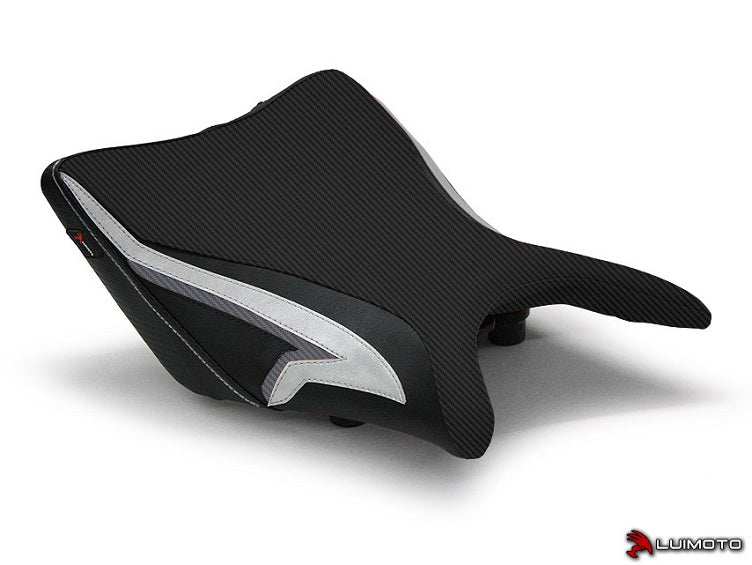LuiMoto Tribal Blade Seat Cover for 2011-2013 Honda CBR250R - Cf Black/Silver