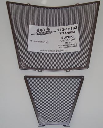 Cox Racing Radiator and Oil Cooler Guard for '09-'16 Suzuki GSXR1000