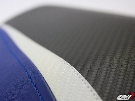 LuiMoto Team Yamaha Seat Cover 2009-2014 Yamaha YZF R1 - CF Black/CF Pearl/Blue
