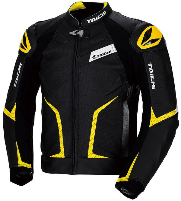 RS TAICHI GMX RSJ832 Arrow Leather Jacket (Black/Yellow)