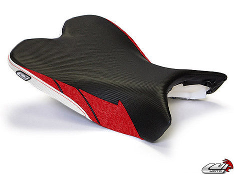 LuiMoto Team Yamaha Seat Cover 2009-2014 Yamaha YZF R1 - CF Black/Red/CF Pearl
