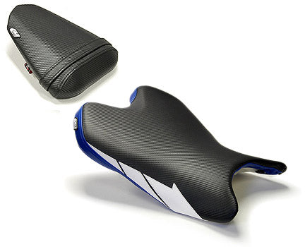 LuiMoto Team Yamaha Seat Cover 2008-2015 Yamaha YZF R6 - Cf Black/White/Blue