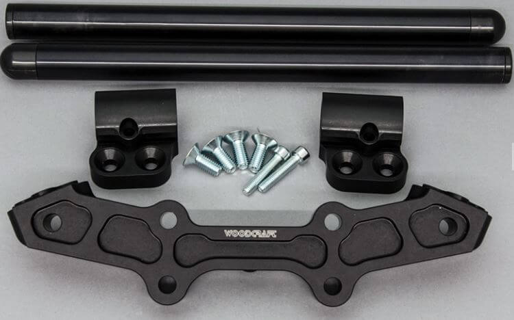 Woodcraft Clip-On Adapter Plate Riser Set '14-'20 Yamaha MT-07 / FZ-07