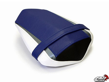 LuiMoto Limited Edition Seat Cover '09-'14 Yamaha YZF R1 - CF White/Blue