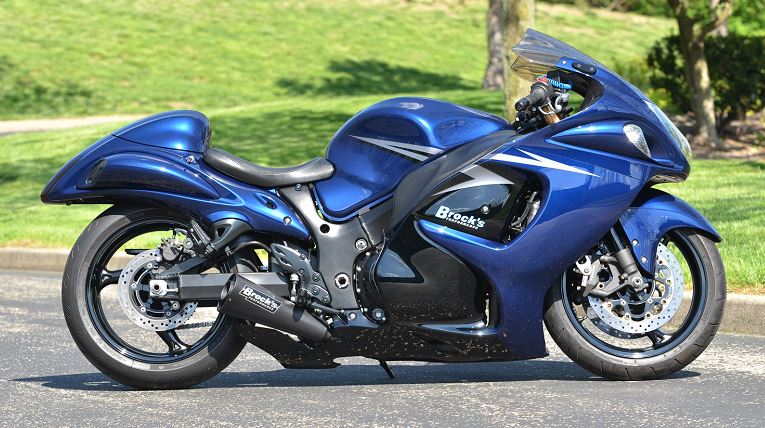 Brocks Performance 14" Alien Head 2 Ultra-Light SS Full Exhaust System '99-'20 Suzuki Hayabusa GSX1300R