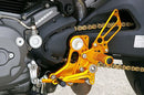 Sato Racing Adjustable Rearsets '08-'14 Ducati Monster 696 (ABS Model)