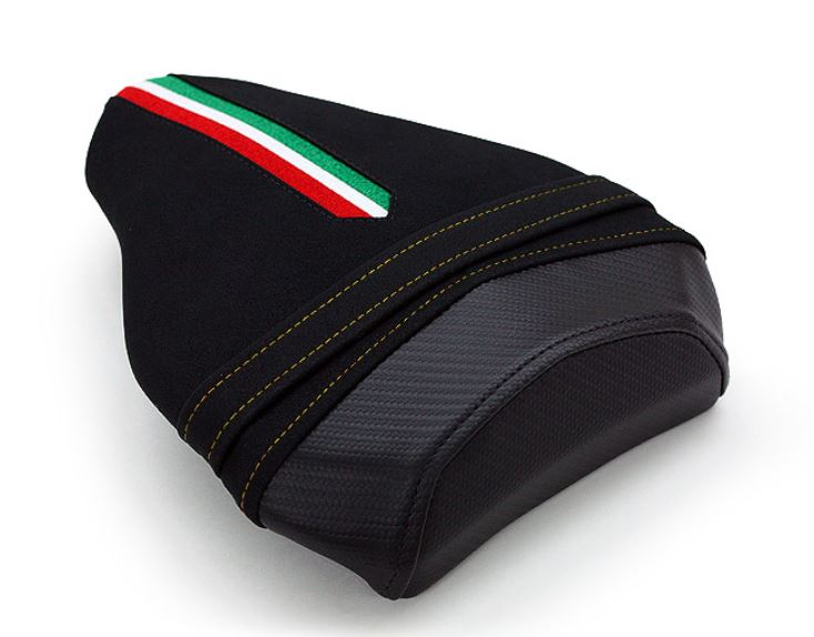LuiMoto Team Italia Suede Leather Passenger Seat Cover '09-'15 Ducati Streetfighter