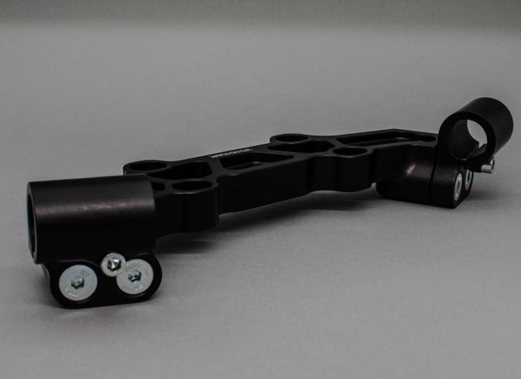 Woodcraft Clip-On Adapter Plate Riser Set w.Long Black Bars '17-'19 Yamaha MT-10/FZ-10