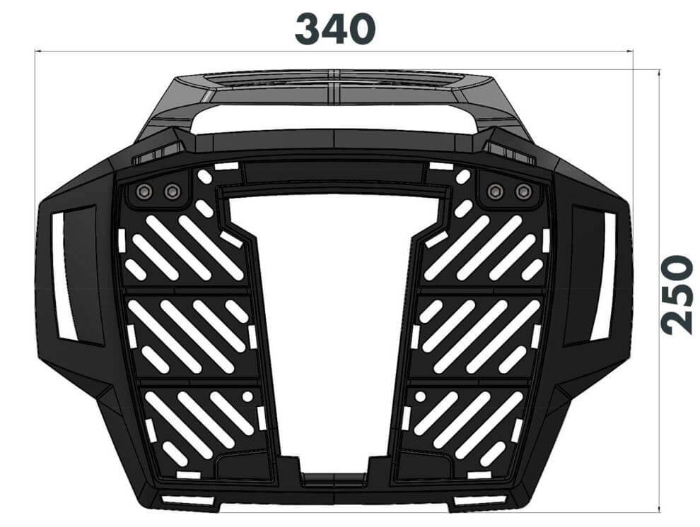 Hepco & Becker Rear Alurack for '19-'20  Honda CRF1100L Africa Twin