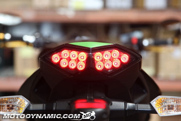 Motodynamic Sequential LED Tail Light '10-'13 Kawasaki Z1000, '11-'21 Ninja 1000, '10-'21 Versys 650