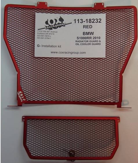 Cox Racing Radiator and Oil Cooler Guard Set for '10-'16 BMW S1000RR/HP4, '14-'16 S1000R