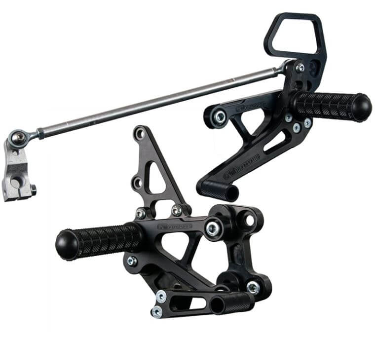 Woodcraft Complete Rearset Kit for '07-'19 Honda CBR600RR