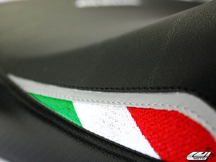 LuiMoto Team Italia Seat Cover Ducati 696/796/1100 - Sp Black/Cf Black/Aluminum Silver