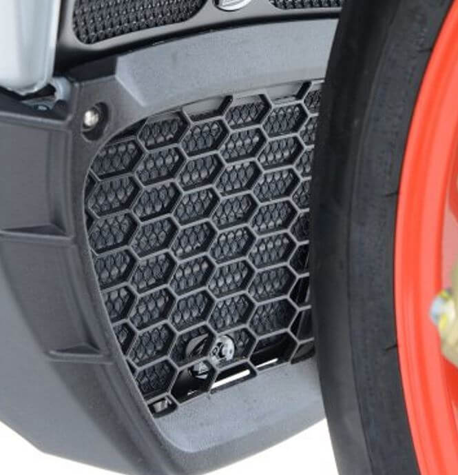 R&G Racing Aluminum Oil Cooler Guard '15- Aprilia RSV4 /RF/1100 Factory, Tuono V4 1100