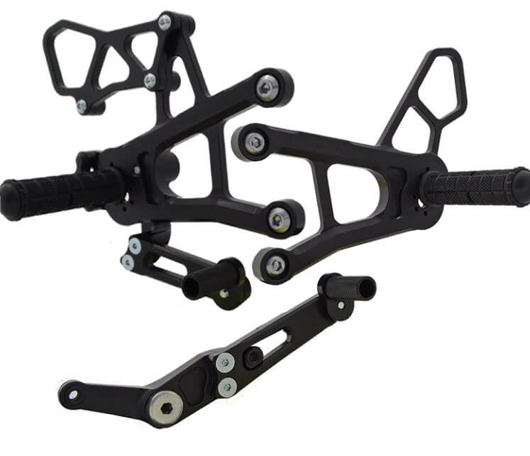 Woodcraft Adjustable Rearsets Complete Kit (Std/GP) for '15-'20 Yamaha R1/R1M