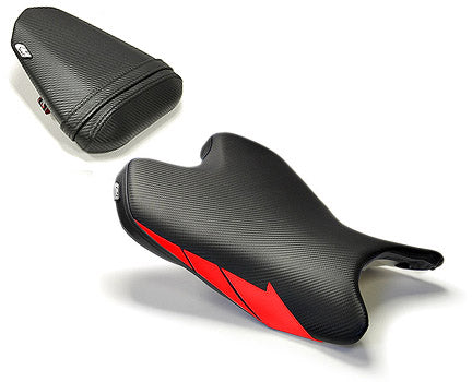 LuiMoto Team Yamaha Seat Cover 2008-2015 Yamaha YZF R6 - Cf Black/Red