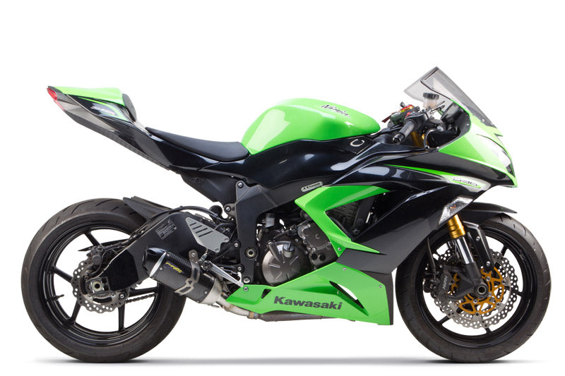 Two Brothers Racing Carbon Slip-On Exhaust '09-'23 Kawasaki ZX6R/6RR