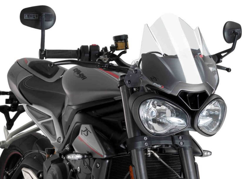 Puig New Generation Naked Windscreen '16-'18 Triumph Speed Triple/R, '17-'18 Street Triple/R/RS
