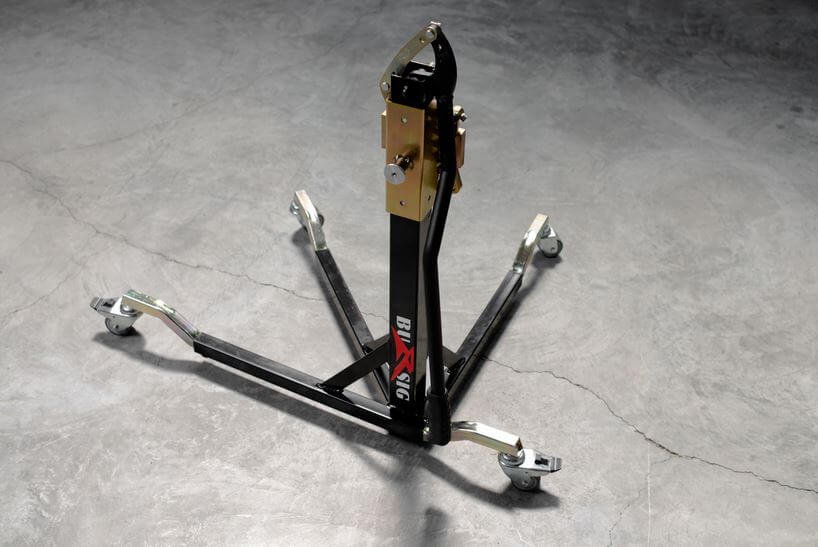 Bursig Center-Lift Stand (Adapter Plate Included) | Black