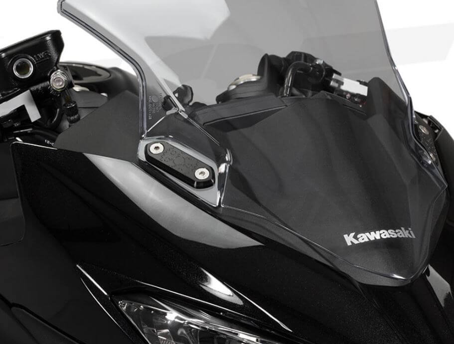 TST Industries Mirror Block Off Plates '13-'16 Ninja 300, '18-'21 Ninja 400, '17-'21 Ninja 650, '19-'21 ZX6R