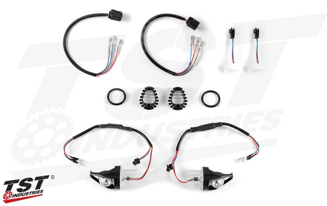 TST Industries Mech-GTR Front LED Turn Signals 16-24 Yamaha MT-10/FZ-10