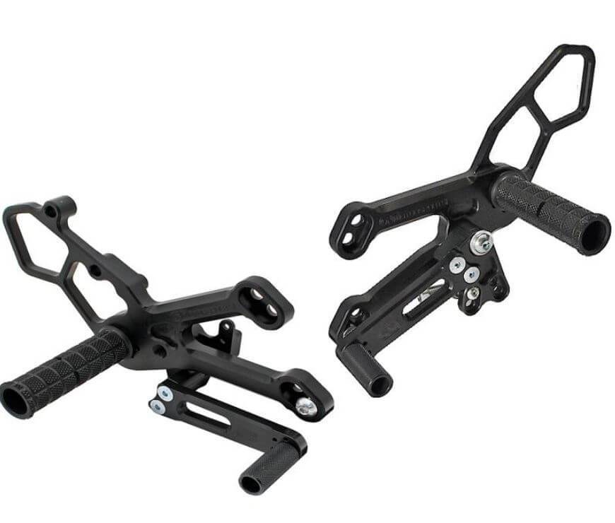 Woodcraft Adjustable Rearsets Complete Kit '15-'19 Yamaha R3