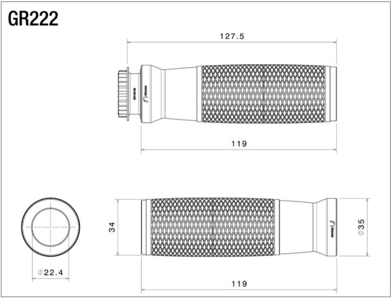 Rizoma URLO RS Billet Aluminum Grips | 22mm (7/8")