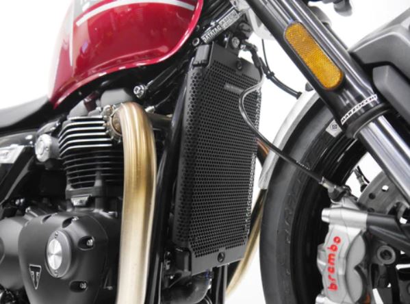 Evotech Performance Radiator Gaurd '16-'19 Triumph Thruxton T120/R, '20- Thruxton RS, '16- Street Twin, '17-'19 Street Cup, '17- Street Scrambler, '17- Bonneville T100/Black
