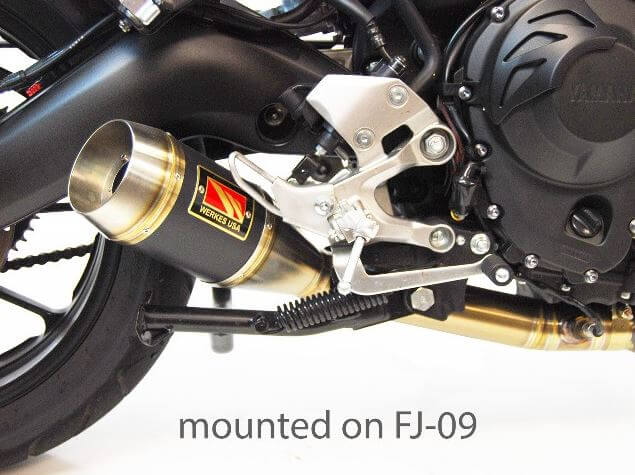 Competition Werkes GP Stainless Steel Slip-On Exhaust '14-'20 Yamaha FZ-09/MT-09, '16-'20 XSR900, '15-'20 FJ-09