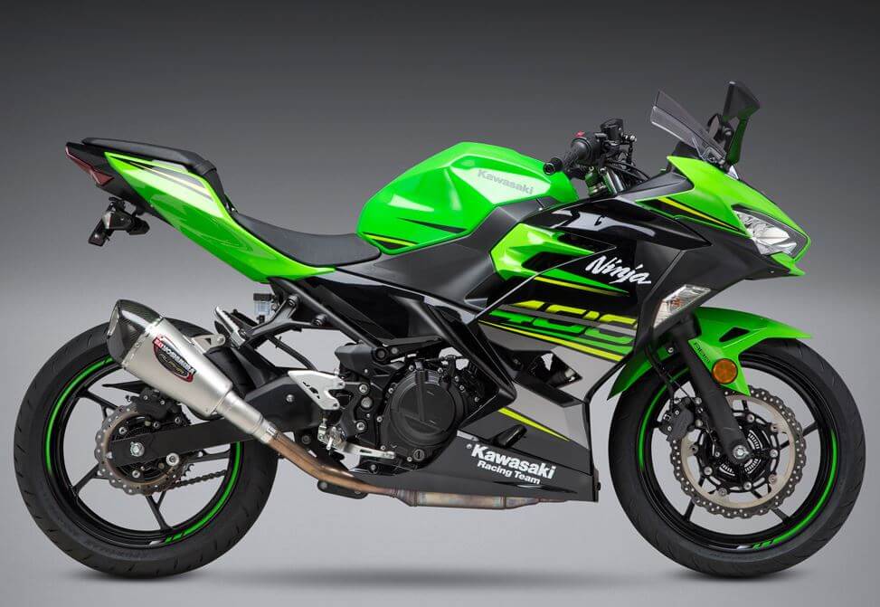 Yoshimura Street ALPHA T SS-SS-CF Slip-On Exhaust '18-'20 Kawasaki Ninja 400/Z400