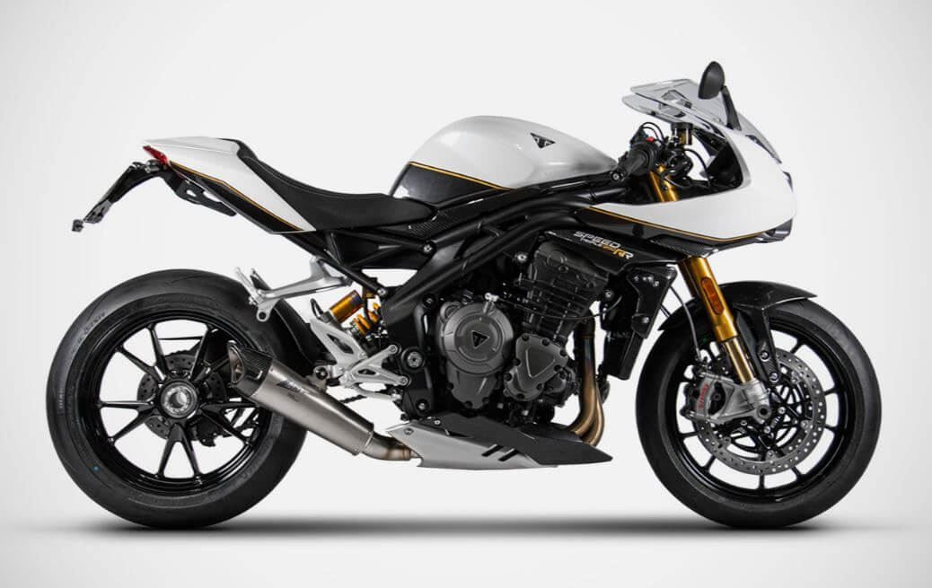 ムク SAR ZARD Titanium Slip-On Exhaust 21-23 Triumph Speed Triple 1200 RS/RR