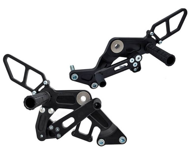 Woodcraft Complete Rearset Kit for '09-'14 Ducati Monster 696/796/1100
