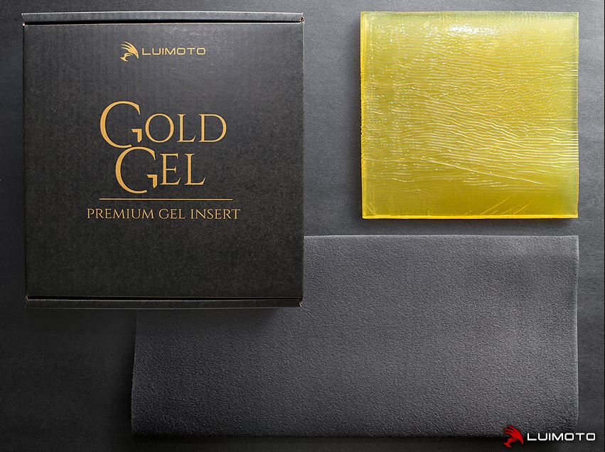 LuiMoto Premium Gold Gel Insert Pad for Motorcycle Seat